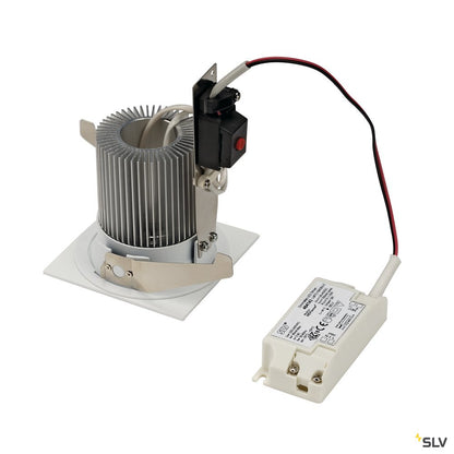 SLV CONTONE Downlight, eckig, weiss, 13W LED, warmweiss, IP44