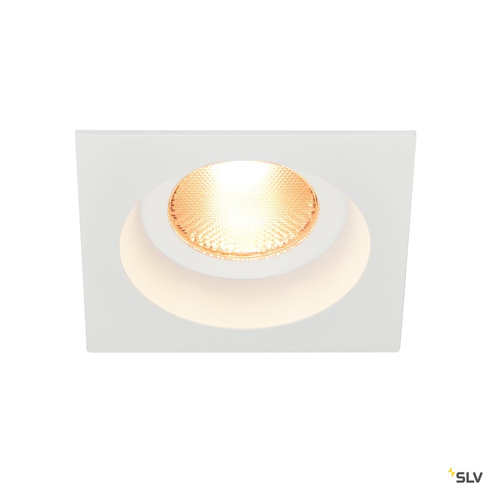 SLV CONTONE Downlight, eckig, weiss, 13W LED, warmweiss, IP44