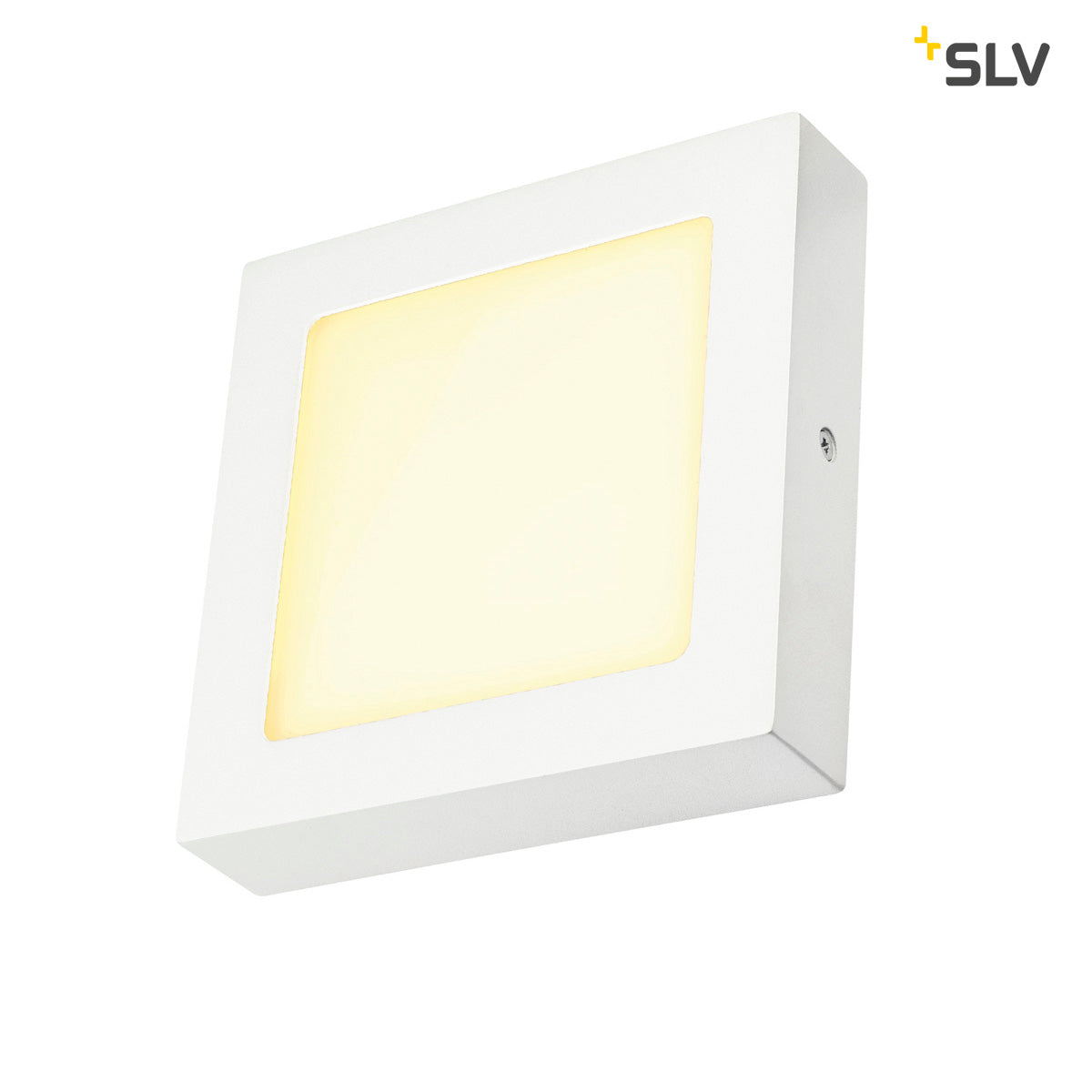 SLV SENSER Wand- und Decken-leuchte, eckig, weiss,10W, 3000K
