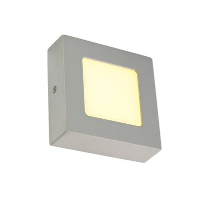 SLV SENSER Wand- und Decken- leuchte, eckig, silbergrau, 6W, 3000K