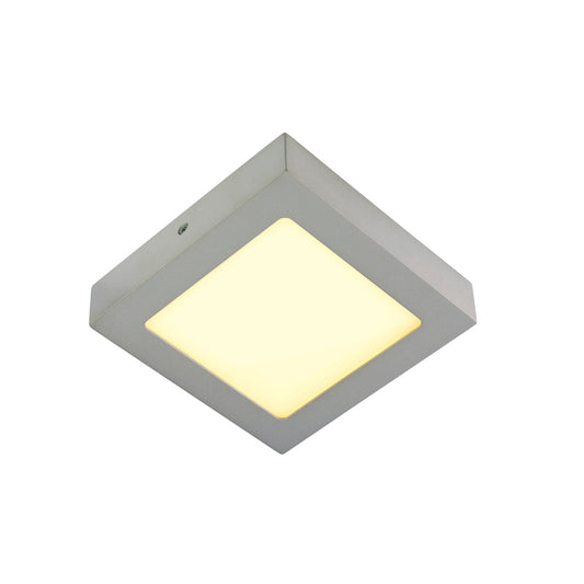 SLV SENSER Wand- und Decken- leuchte, eckig, silbergrau, 10W, 3000K