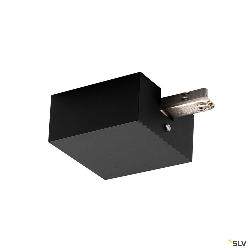 SLV EINSPEISER, für D-TRACK Hochvolt-Stromschiene 2Phasen, schwarz, mit Gehäuse
