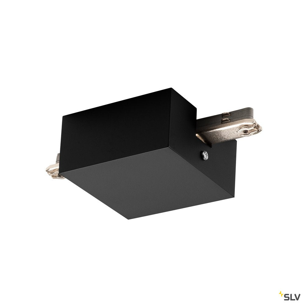 SLV MITTELEINSPEISER, für D-TRACK Hochvolt-Stromschiene 2Phasen, schwarz, mit Gehäuse