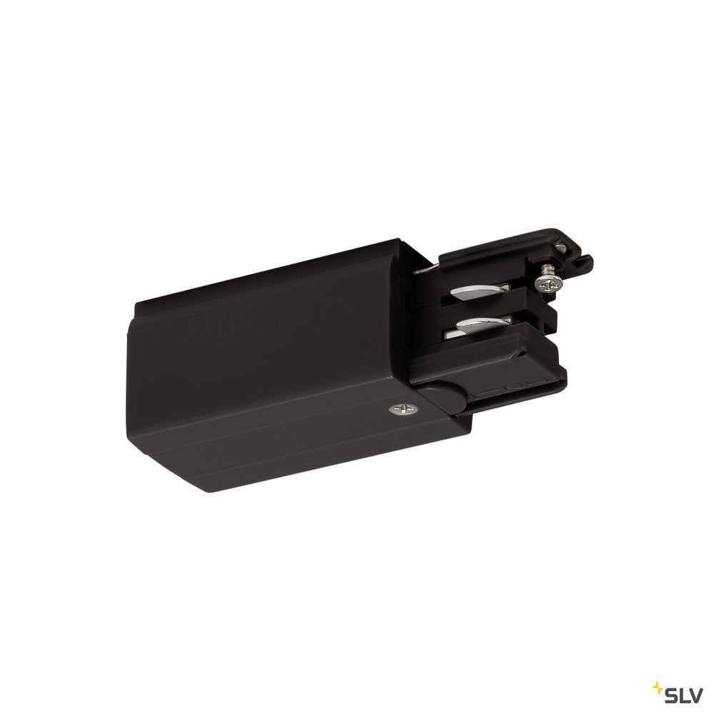 SLV Einspeiser für S-TRACK 3P.- Schiene, L-Version, schwarz