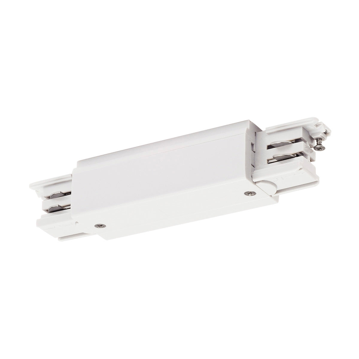 SLV Längsverbinder mit Einspeise- möglichkeit für S-TRACK 3P.- Schiene, weiss