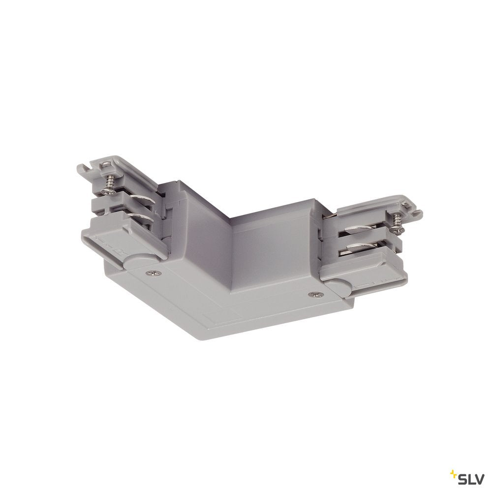 SLV L-Verbinder für S-TRACK 3P.- Schiene, Erde, L-Version, silbergrau