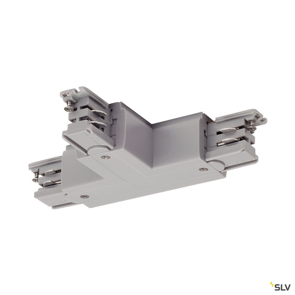 SLV T-Verbinder für S-TRACK 3P.- Schiene, Erde, R-Version, silbergrau