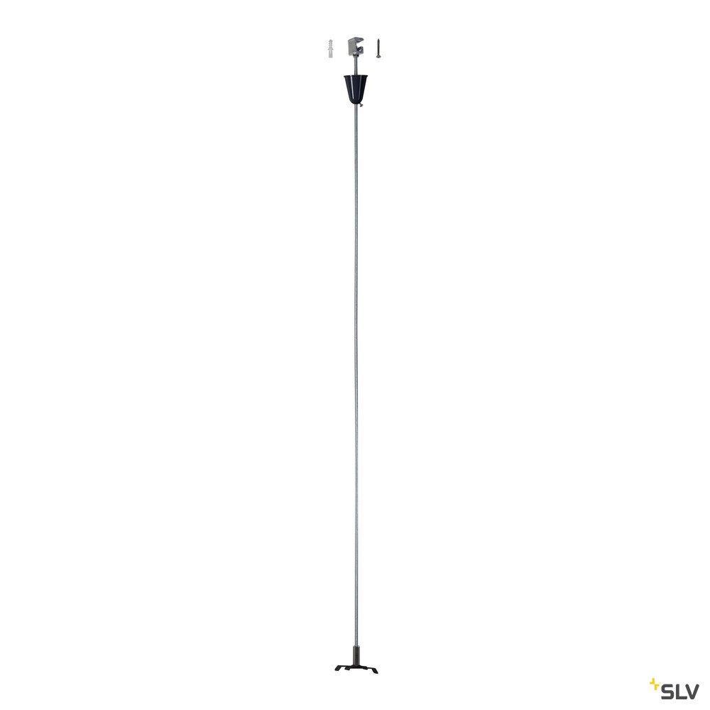 SLV Drahtseilabhängung-Set mit Stange für S-TRACK 3P.-Schie- ne, schwarz, 100cm