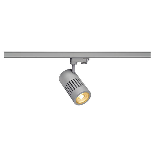 SLV STRUCTEC LED 24W, rund, silber, 3000K, 36°, inkl. 3P.-Adapter