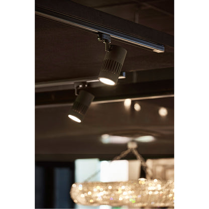 SLV STRUCTEC LED 24W, rund, schwarz, 3000K, 60°, inkl. 3P.-Adapter