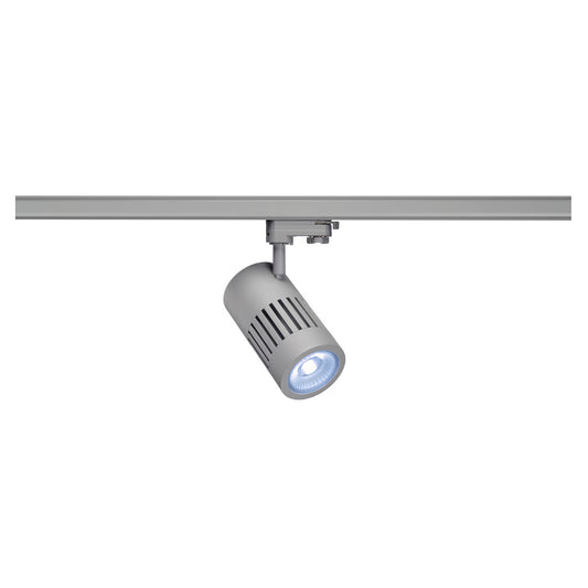 SLV STRUCTEC LED 24W, rund, silber, 4000K, 60°, inkl. 3P.-Adapter