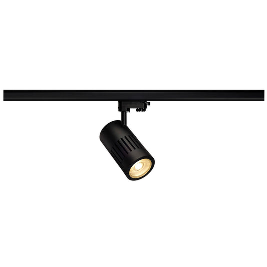 SLV STRUCTEC LED 30W, rund, schwarz, 3000K, 36°, inkl. 3P.-Adapter