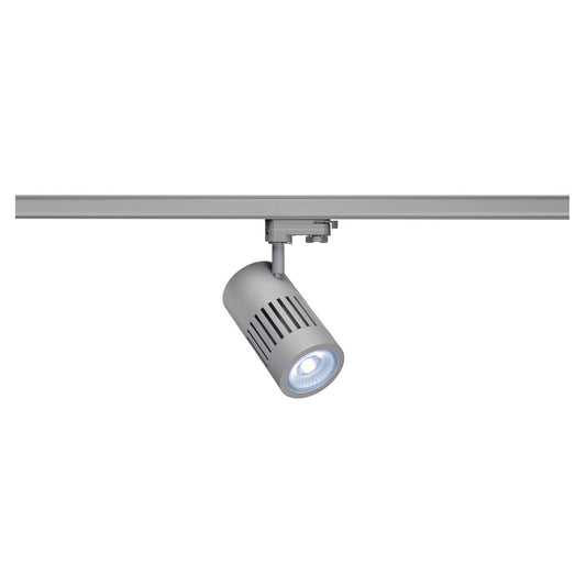SLV STRUCTEC LED 30W, rund, silber, 4000K, 60°, inkl. 3P.-Adapter