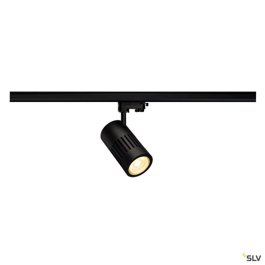 SLV STRUCTEC LED 30W, rund, schwarz, rich color, 60°, inkl. 3P.-Adapter