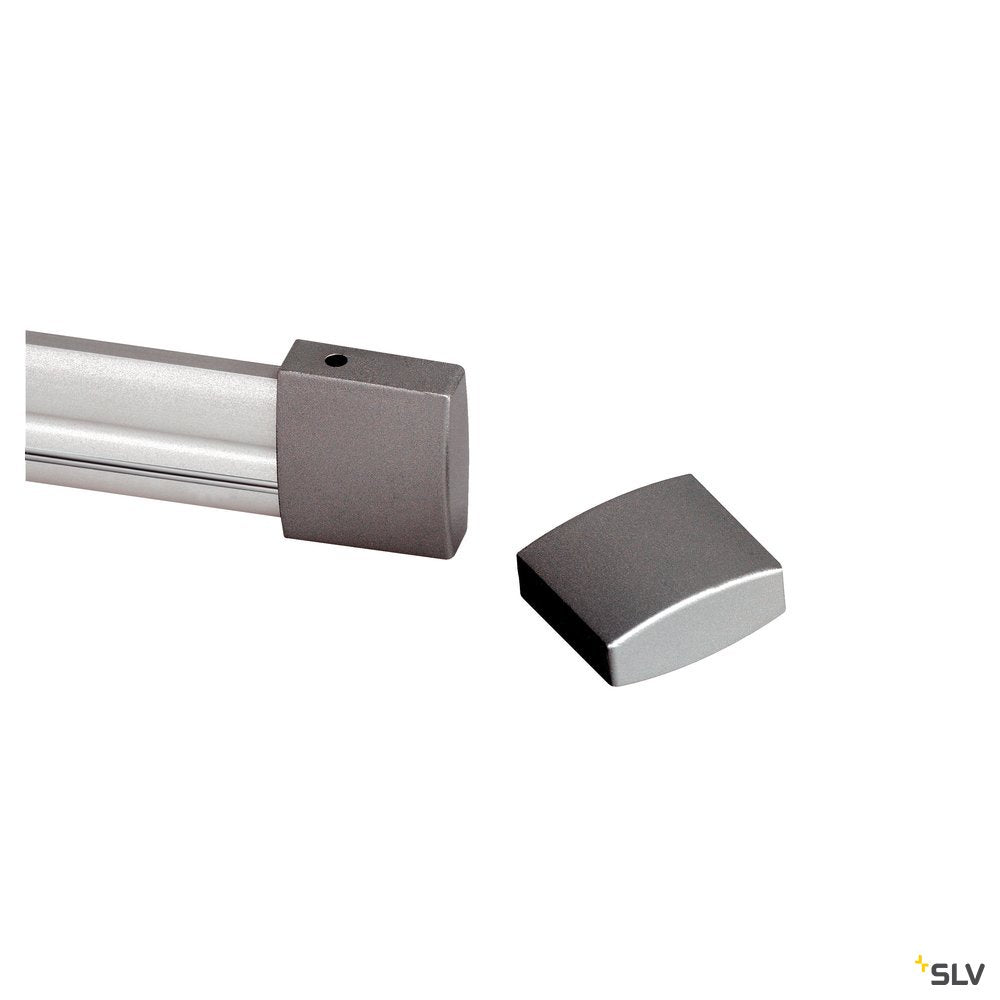 SLV Stromschiene, Schiene EASYTEC II grau 2m inkl. 2 Endkappen