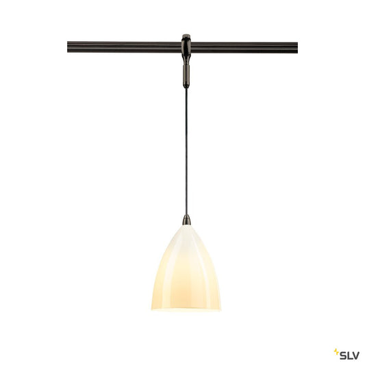 SLV TONGA 4 Pendelleuchte für EASYTEC II,schwarz, Keramik weiss, E14 max. 60W