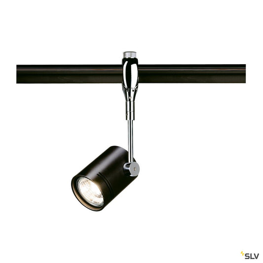 SLV BIMA 1 Lampenkopf für EASYTEC II, chrom/schwarz, GU10, max. 50W