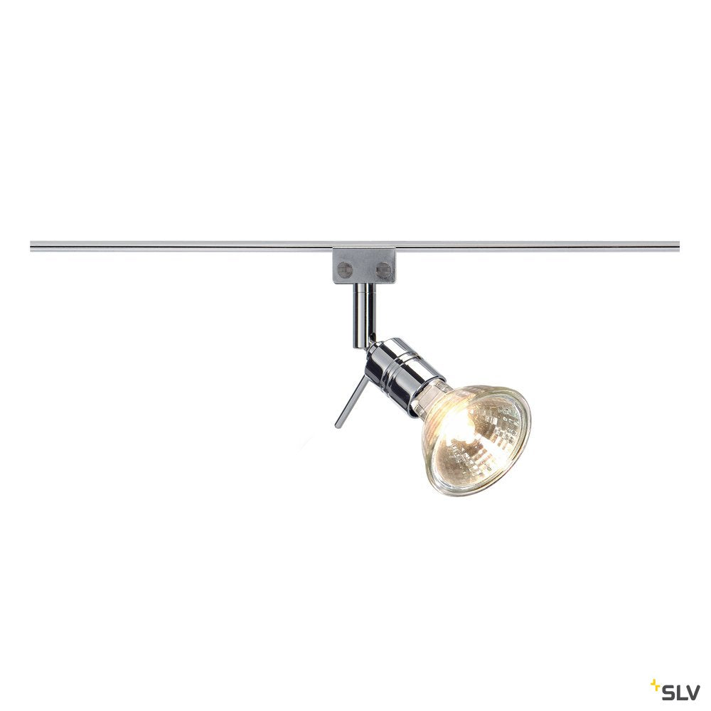 SLV Solo 90° Lampenkopf für GLU- TRAX, chrom, MR16, max. 35W, schwenkbar