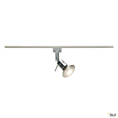 SLV Solo 90° Lampenkopf für GLU- TRAX, chrom, MR16, max. 35W, schwenkbar