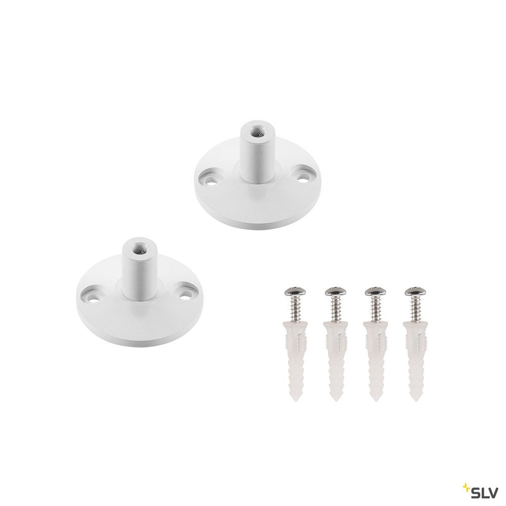 SLV WANDHALTER, für TENSEO Niedervolt-Seilsystem, kurz, weiß, 2 Stück