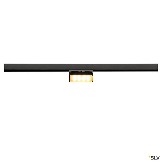 SLV M-TRACK, Adjustable Light für M-TRACK Niedervolt-Stromschiene Vitrinenschiene, schwarz, magnetisch, 4,8W