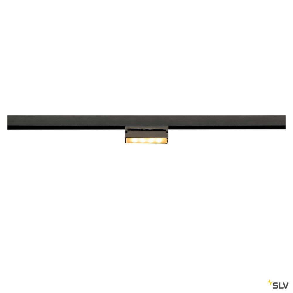SLV M-TRACK, Adjustable Light für M-TRACK Niedervolt-Stromschiene Vitrinenschiene, schwarz, magnetisch, 4,8W