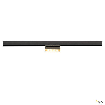 SLV M-TRACK, Adjustable Light für M-TRACK Niedervolt-Stromschiene Vitrinenschiene, schwarz, magnetisch, 4,8W