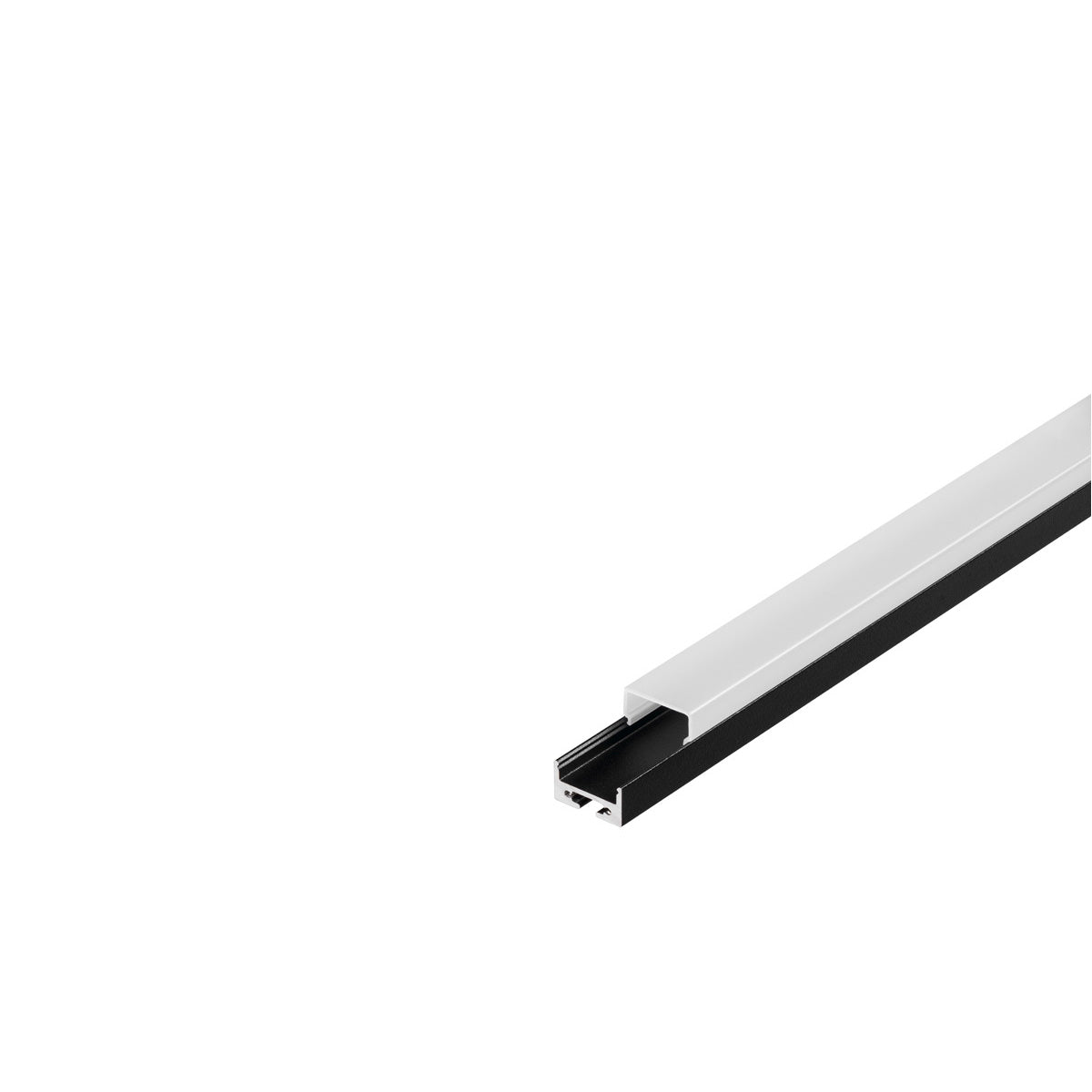 SLV GLENOS Profi-Profil 2020-100, schwarz, 1m, mit weisser Abdeckung