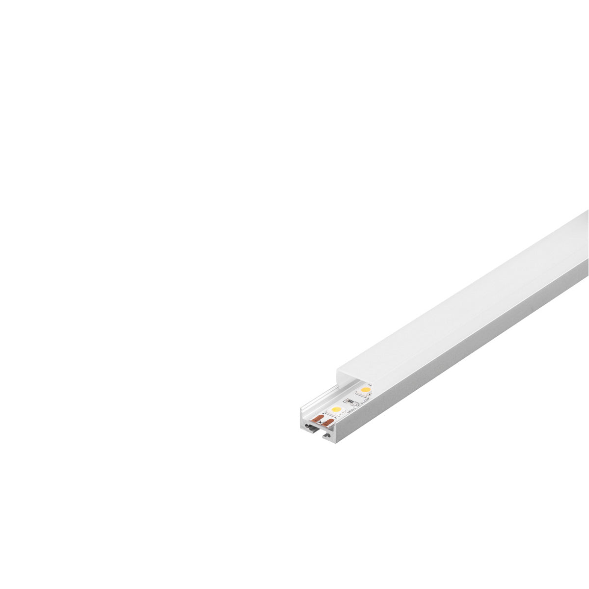 SLV GLENOS Profi-Profil 2020-100, alu eloxiert, 1m, mit weisser Abdeckung