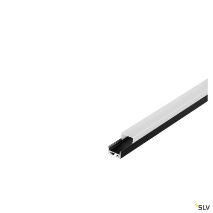 SLV GLENOS Profi-Profil 2020-200, schwarz, 2m, mit weisser Abdeckung