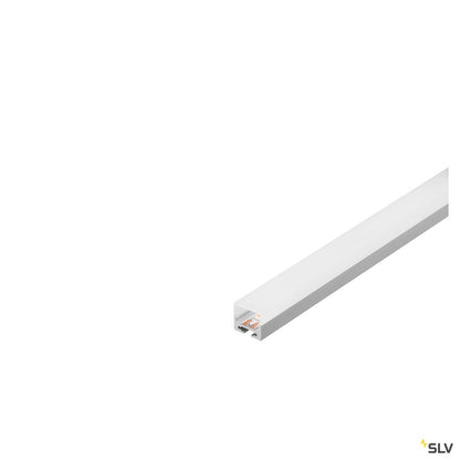 SLV GLENOS Profi-Profil 2020-200, alu eloxiert, 2m, mit weisser Abdeckung