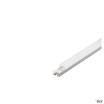 SLV GLENOS Profi-Profil 2020-200, alu eloxiert, 2m, mit weisser Abdeckung