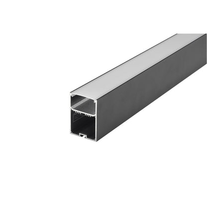 SLV GLENOS Profi-Profil 4970-100, mit Cover, mattschwarz, 1m