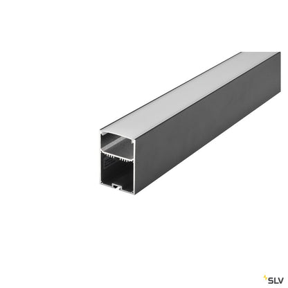 SLV GLENOS Profi-Profil 4970-200, mit Cover, mattschwarz, 2m