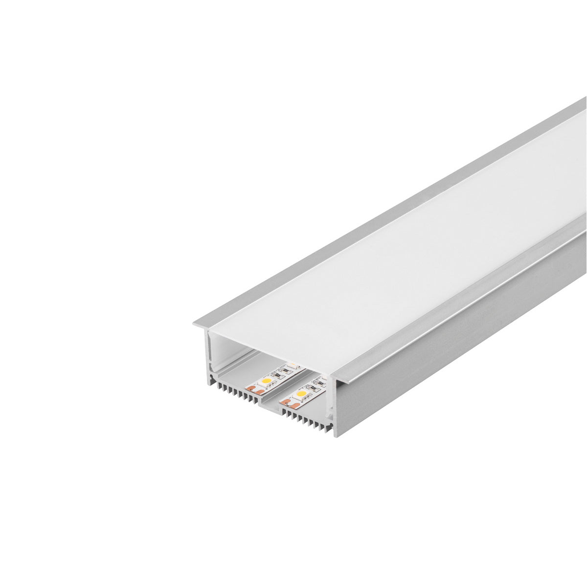 SLV GLENOS Profi-Einbau-Profil 8832-100 mit Cover, alu eloxiert, 1m