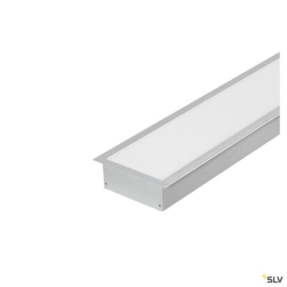 SLV GLENOS Endkappe für Profi- Einbau-Profil 8830, silber, 2 Stück