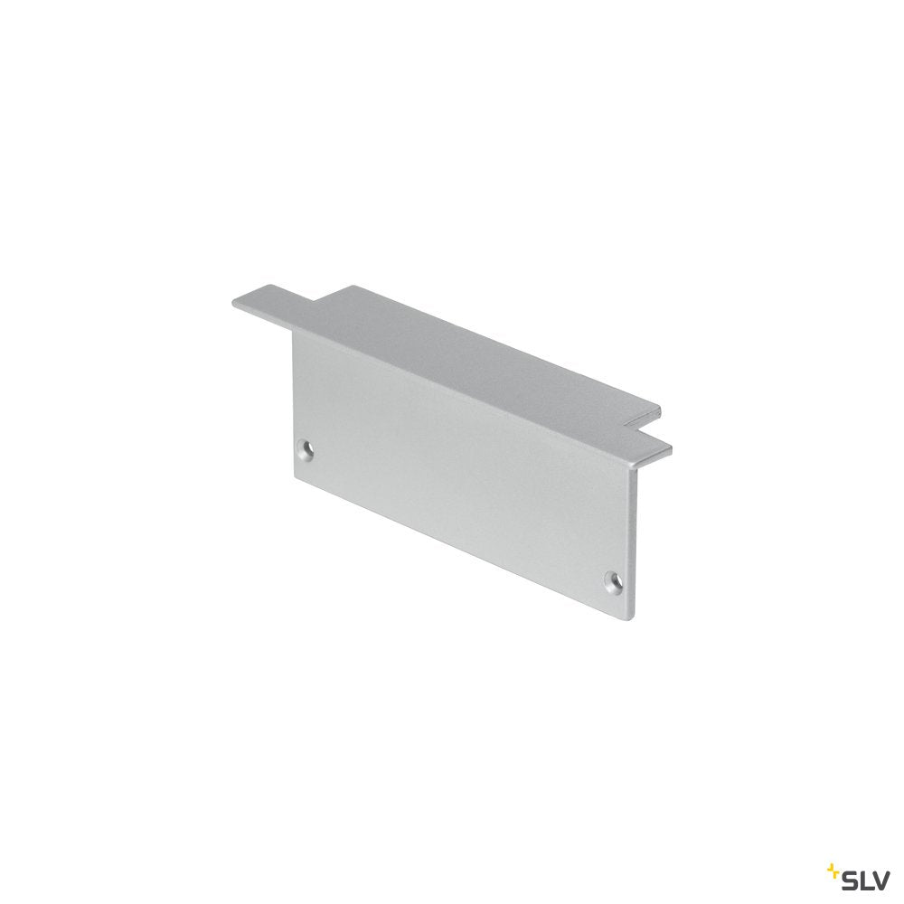 SLV GLENOS Endkappe für Profi- Einbau-Profil 8830, silber, 2 Stück