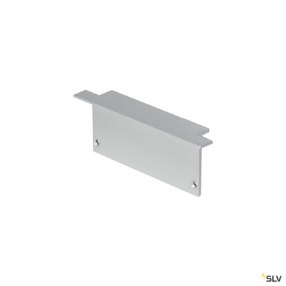 SLV GLENOS Endkappe für Profi- Einbau-Profil 8830, silber, 2 Stück