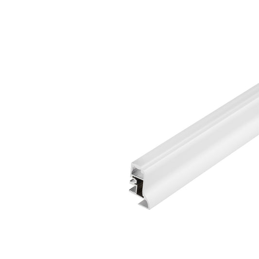 SLV GLENOS Fußleisten-Profil 100,mattweiss, 1m, mit semi-transparenter Acrylabdeckung