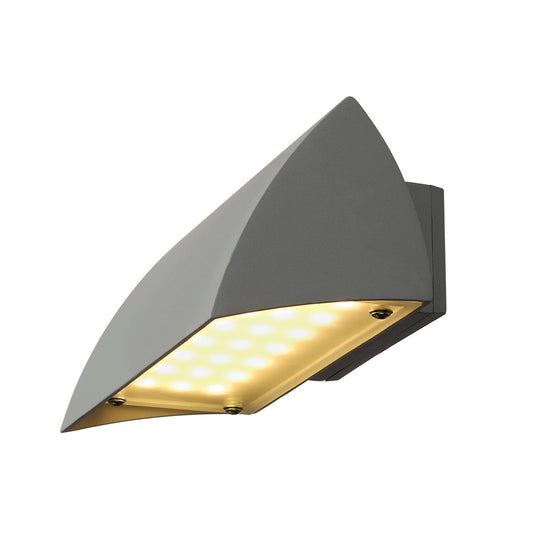 SLV NOVA LED WALL OUT Wandleuchte, silbergrau, 7.9W, 3000K, IP44