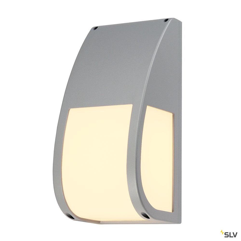 SLV KERAS ELT Wandleuchte, silbergrau, E27 ESL, max. 25W, IP54