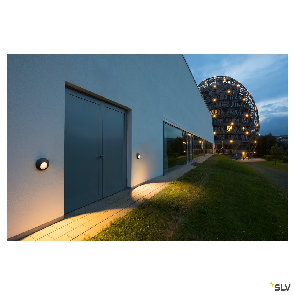 SLV DELO LED WALL OUT Wandleuchte anthrazit, 5W, 3000K, IP55