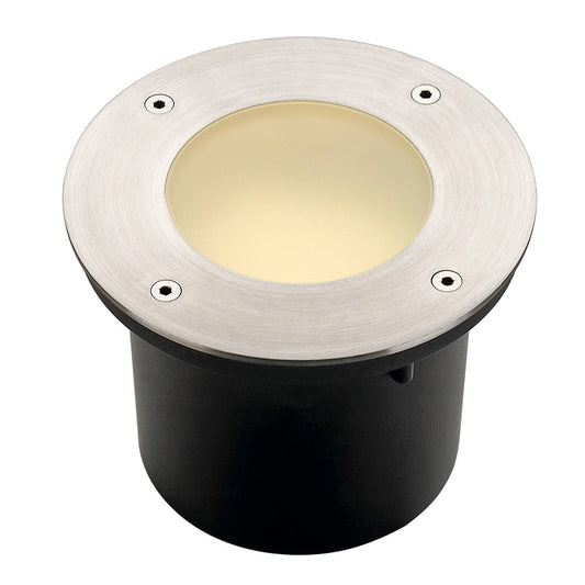 SLV WETSY Aussenleuchte, rund,Edelstahl 316, GX53, max. 9WESL, rundes Glas, IP67