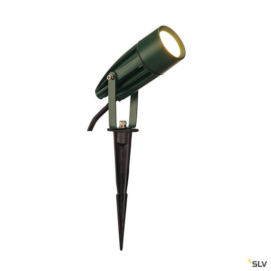 SLV SYNA LED, Erdspiess, grün, 230V, 3000K