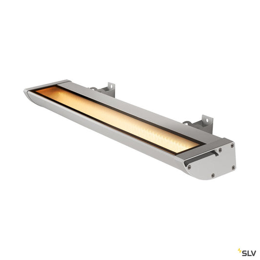 SLV VANO WING, Outdoor Strahler, LED, 3000K, silbergrau, B/H/T 63,5/6,5/20,5 cm