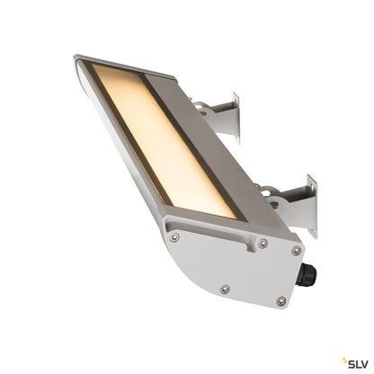 SLV VANO WING, Outdoor Strahler, LED, 3000K, silbergrau, B/H/T 63,5/6,5/20,5 cm
