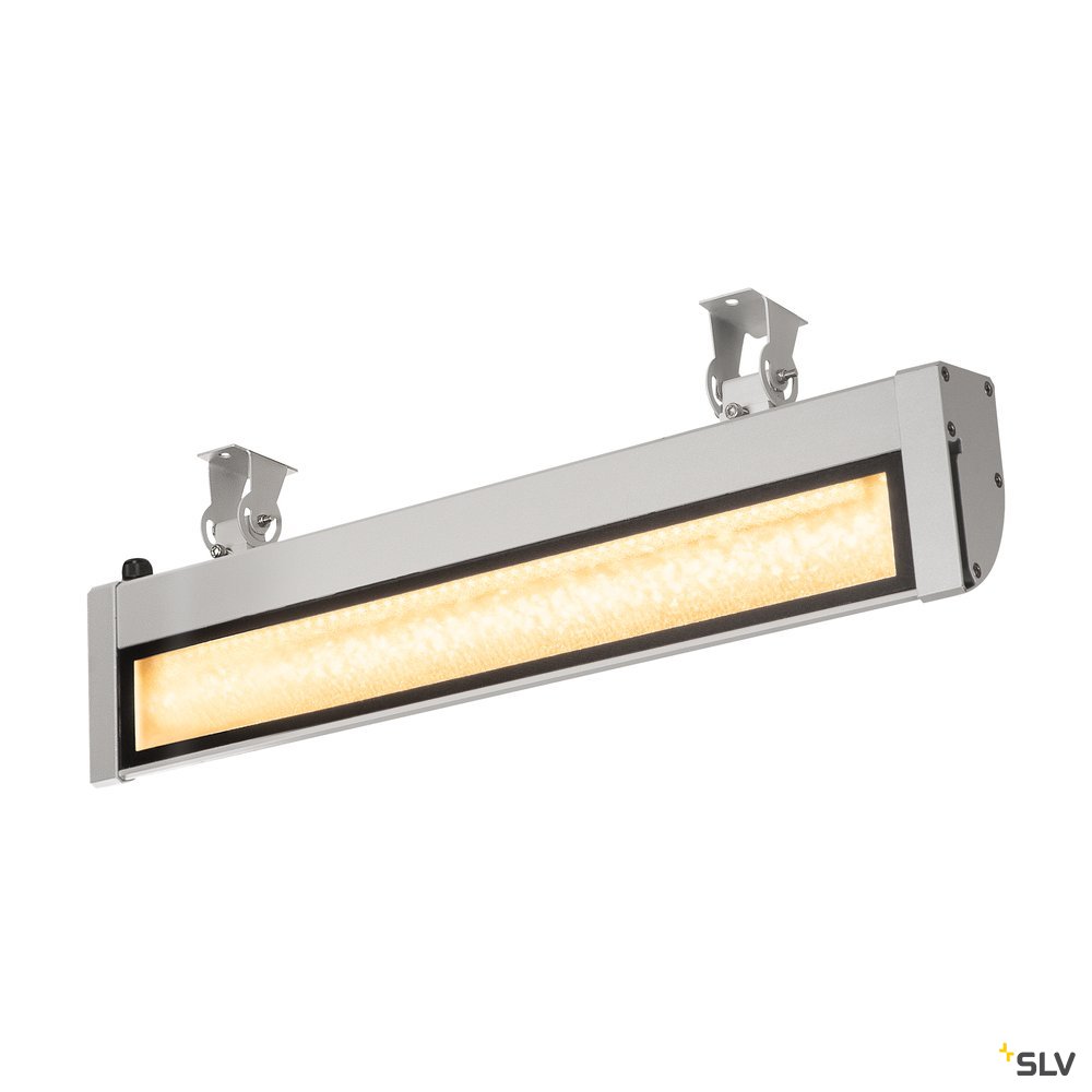 SLV VANO WING, Outdoor Strahler, LED, 3000K, silbergrau, B/H/T 63,5/6,5/20,5 cm