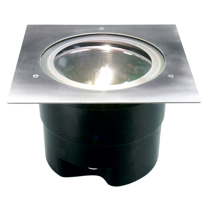 SLV ADJUST HQI 70 Bodeneinbau- leuchte, eckig, Edelstahl 304, G12, 70W, IP67