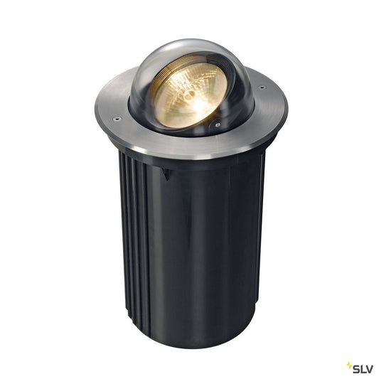 SLV DASAR BULLSEYE QRB111 Boden- einbaustrahler, rund, Edel- stahl 316, G53, max.50W