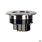 SLV DASAR FLAT LED 230V Bodenein- baustrahler, rund, 4,3W LED, warmweiss, Edelstahlblende